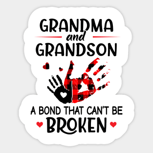 Grandma And Grandson A Bond That Can't Be Broken Sticker